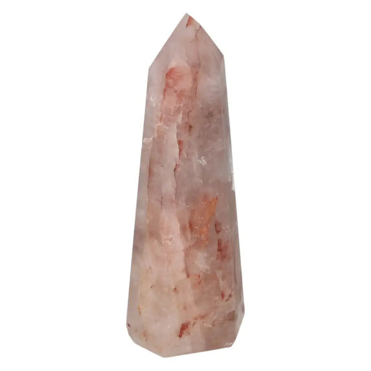 Polished Point Hematoide crystal by Sylvia Crystals, showcasing luxury and grounding energy.