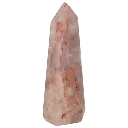 Polished Point Hematoide crystal from Sylvia Crystals, showcasing luxury and grounding energy in a sleek, elegant design.