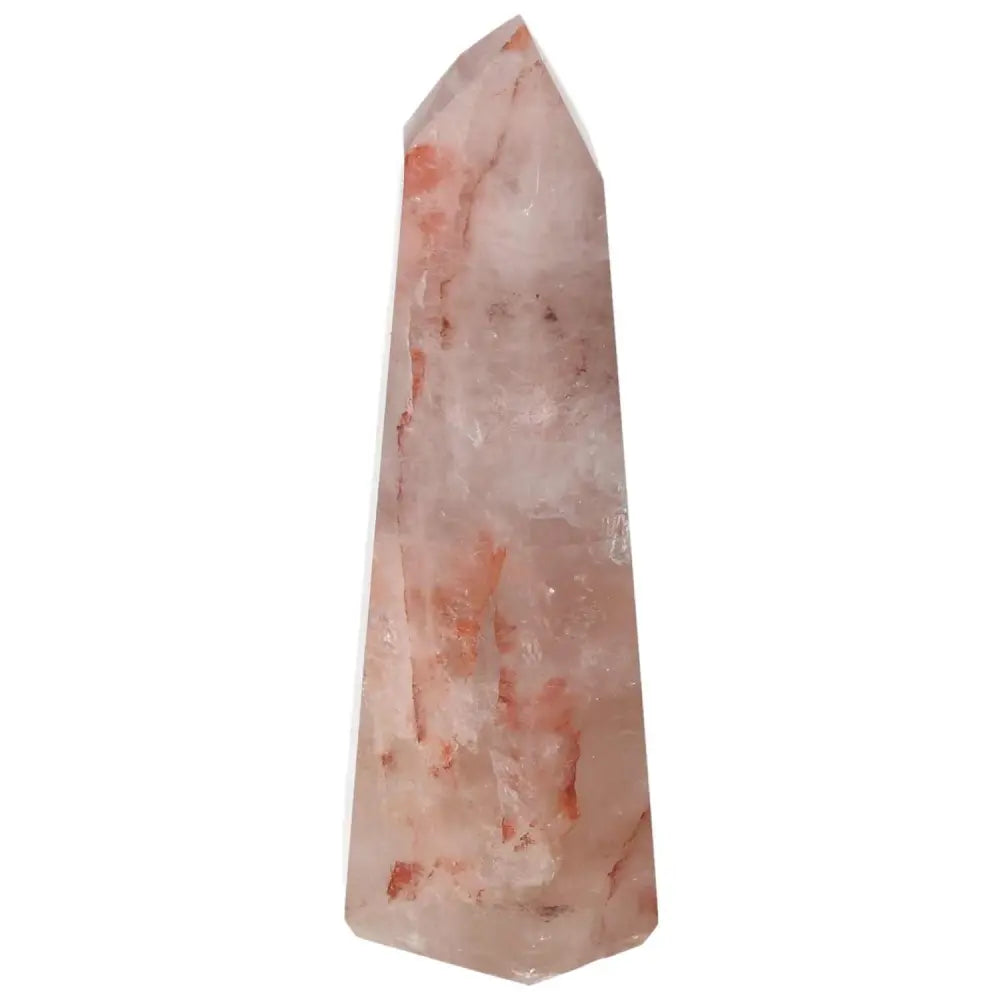 Polished Point Hematoide crystal from Sylvia Crystals, showcasing luxury design and grounding energy.