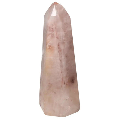 Polished Point Hematoide crystal from Sylvia Crystals, showcasing luxury and grounding energy with a refined, radiant appearance.