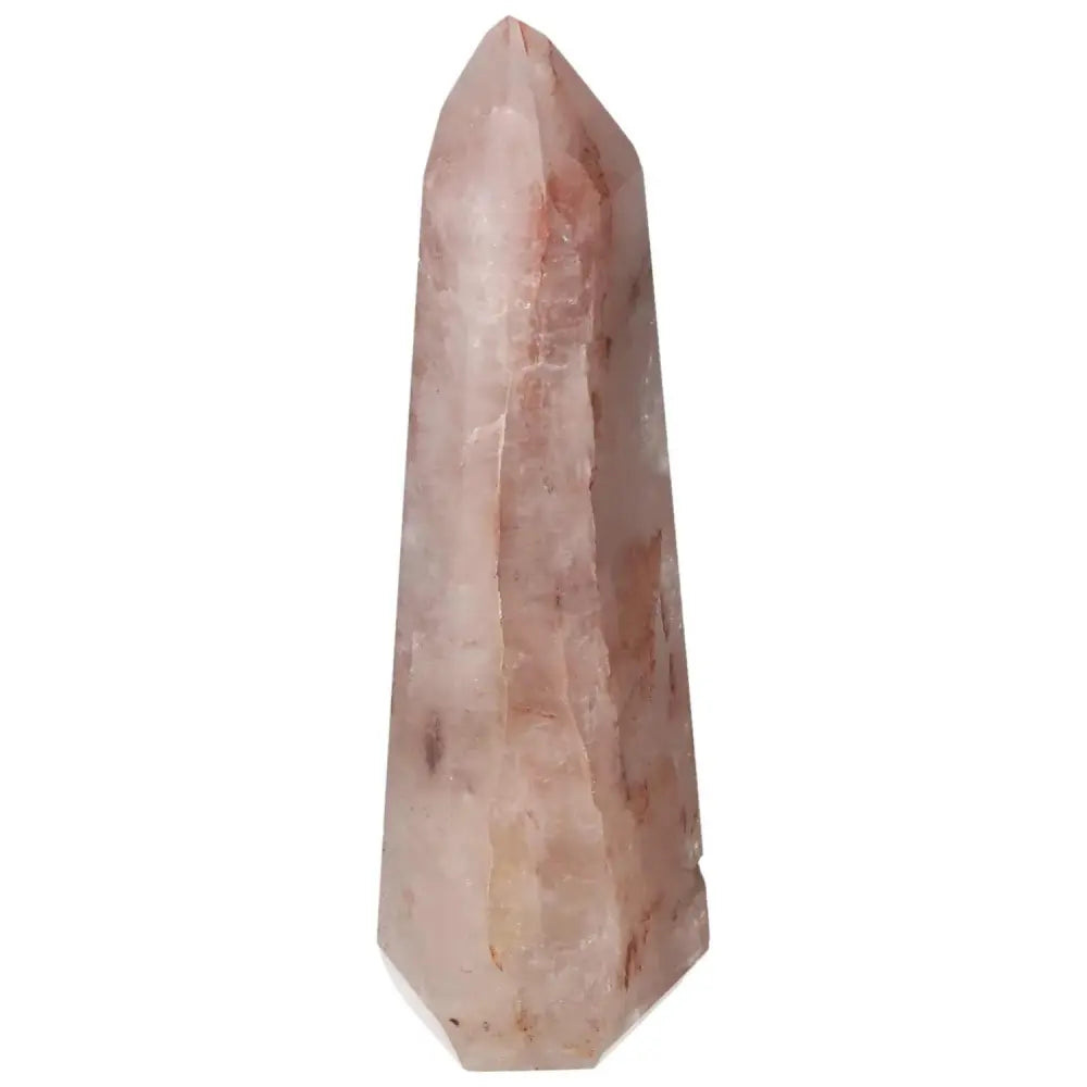 Polished Point Hematoide crystal from Sylvia Crystals, showcasing its luxurious design and grounding energy properties.