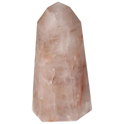 Polished Point Hematoide crystal with rich earthy tones, from Sylvia Crystals, ideal for grounding and spiritual harmony.