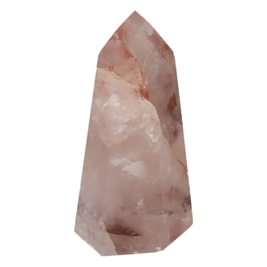 Exquisite Polished Point Hematoide crystal by Sylvia Crystals, known for its rich earthy tones and unique energy, ideal for spiritual journeys.