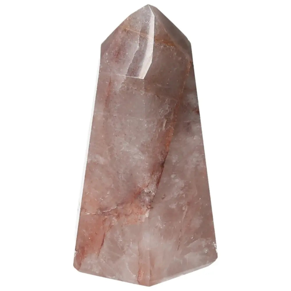 Polished Hematoide crystal point with smooth finish from Sylvia Crystals, showcasing natural elegance and grounding energy.