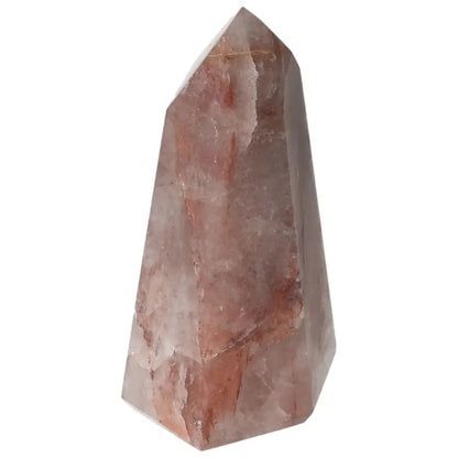 Polished Point Hematoide crystal from Sylvia Crystals, showcasing its smooth finish and natural beauty as a luxurious home decor piece.