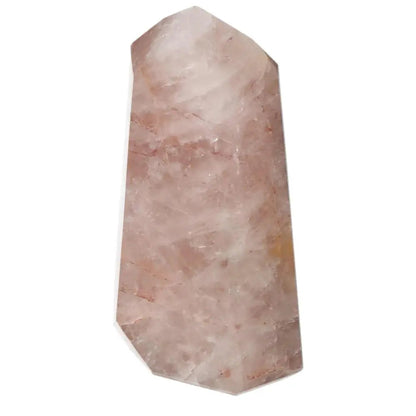 Polished Point Hematoide crystal by Sylvia Crystals, showcasing its natural beauty and sleek design for spiritual growth.