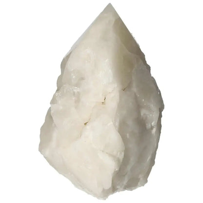 Polished Point Quartz With Sulphur crystal by Sylvia Crystals, showcasing clarity and vibrant energy for mind and spirit balance.