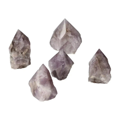 Polished Point Super Seven Amethyst S crystal set, featuring premium Sylvia Crystals gemstones for spiritual growth and balance.