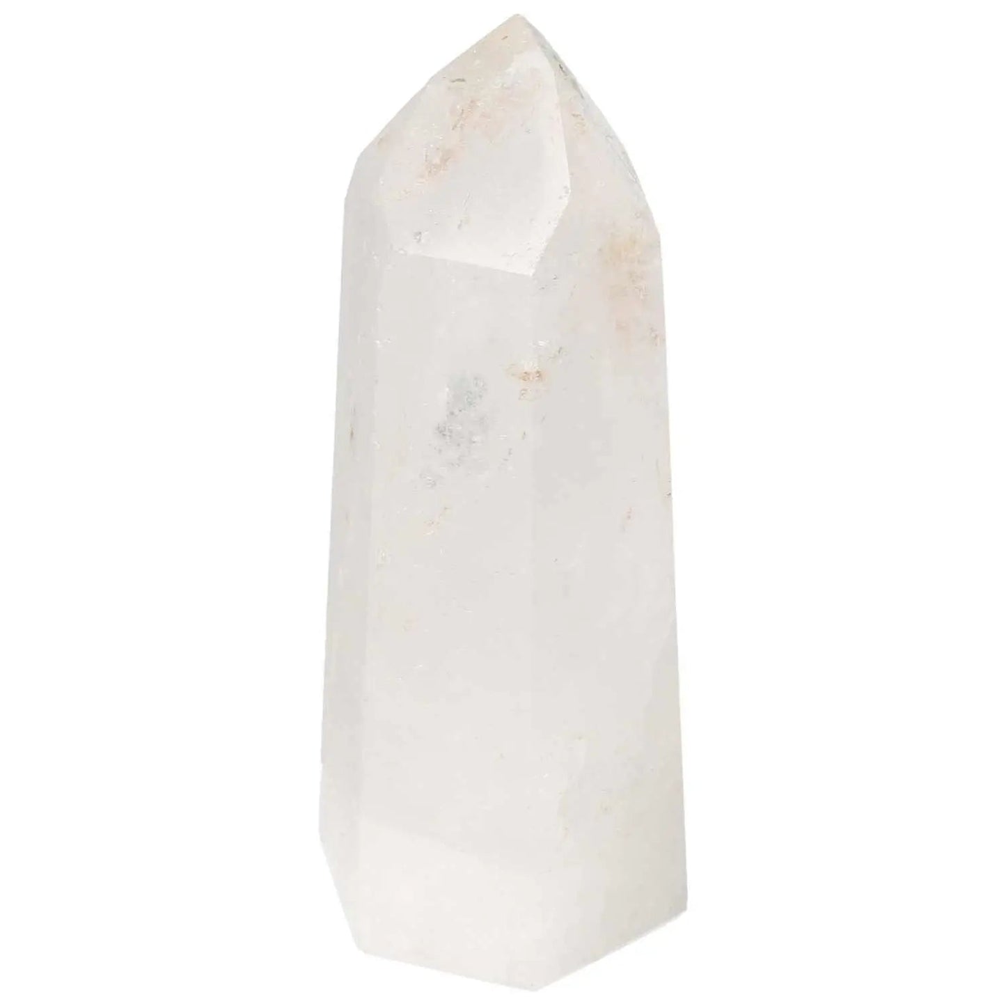 Polished Quartz Obelisk from Sylvia Crystals, a premium decorative piece for spiritual transformation and elegance.