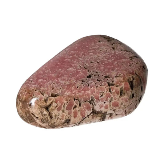 Polished Rhodochrosite stone with vibrant pink hues and delicate banding, showcasing love and compassion energy.
