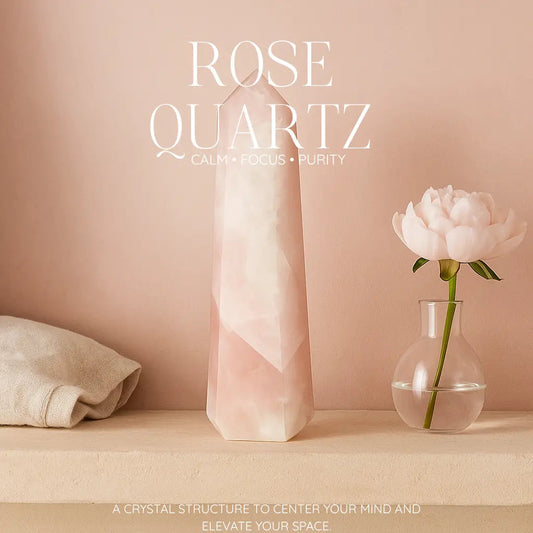 Polished Rose Quartz Obelisk Sylvia Crystals Sp. z o.o.