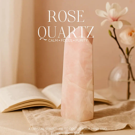 Polished Rose Quartz Obelisk Sylvia Crystals Sp. z o.o.