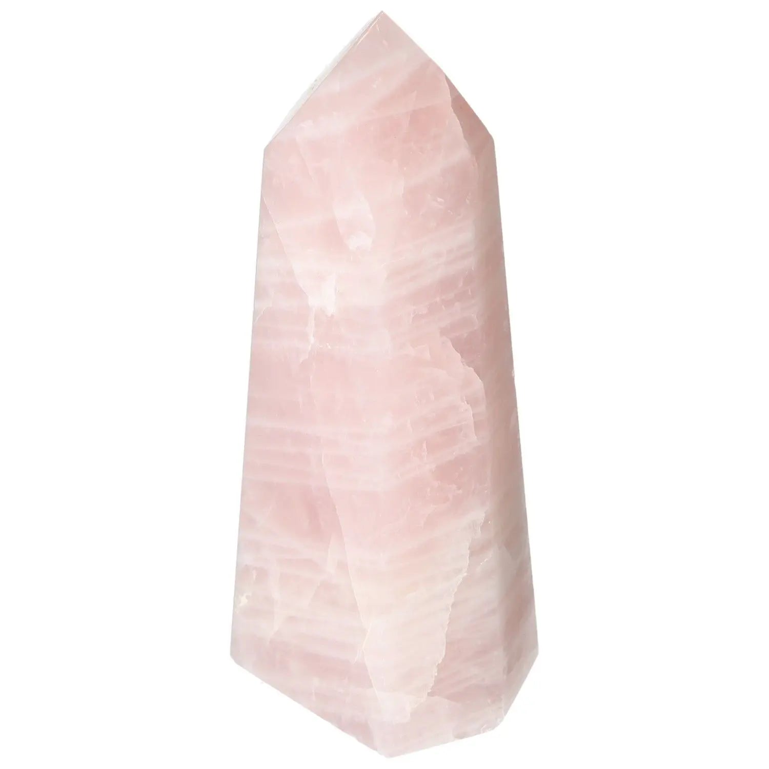 Premium Polished Rose Quartz Obelisk by Sylvia Crystals, showcasing elegant design and harmonious energy.