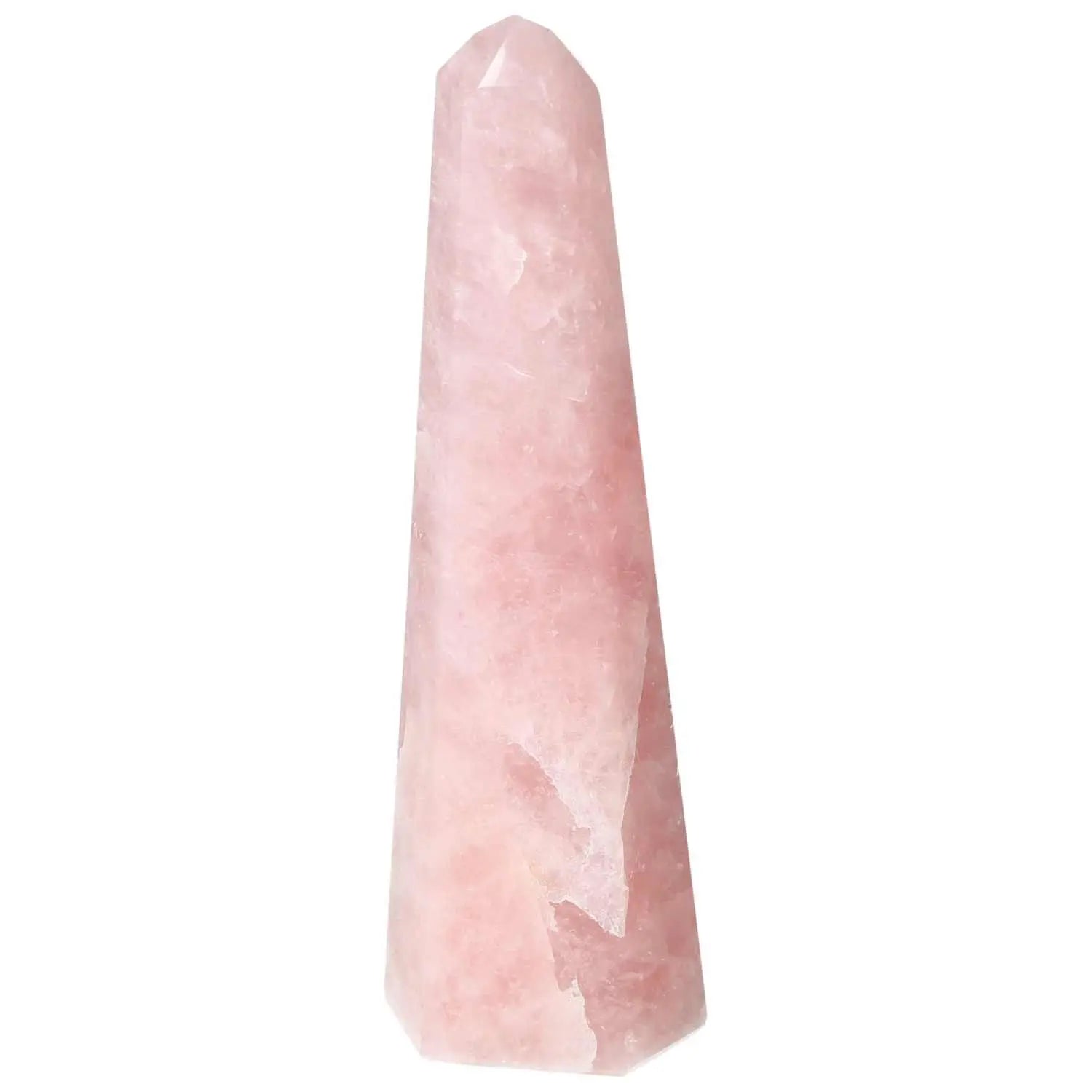 Polished Rose Quartz Obelisk, luxury crystal by Sylvia Crystals for inner peace and decoration, pink, handpicked, premium quality