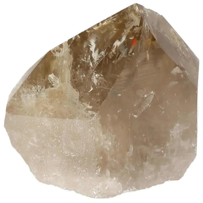 Polished Smoky Quartz Point crystal by Sylvia Crystals, showcasing natural beauty and grounding qualities.