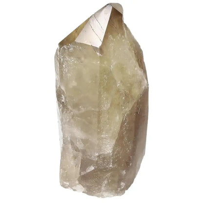 Polished Smoky Quartz Point crystal by Sylvia Crystals showcasing earthy elegance and grounding energy.