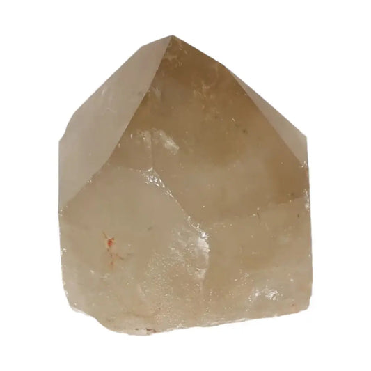 Polished Smoky Quartz Point from Sylvia Crystals, elegant grounding and protective crystal, premium quality.