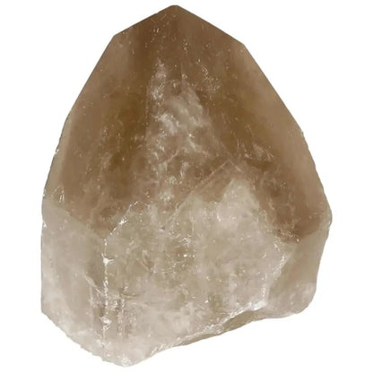 Polished Smoky Quartz Point crystal from Sylvia Crystals showcasing its grounding and protective properties.