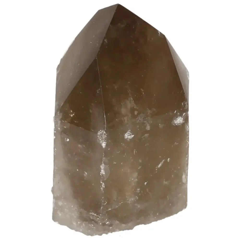 Polished Smoky Quartz Point from Sylvia Crystals, luxury crystal for grounding and protective energy, absorbs negativity and promotes balance.