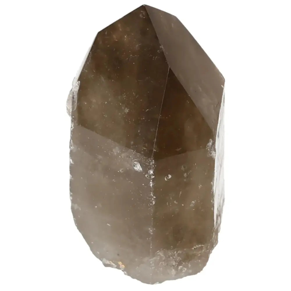 Polished Smoky Quartz Point by Sylvia Crystals, perfect for grounding and emotional balance.