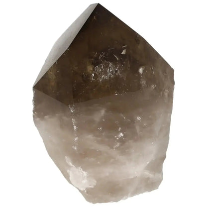 Polished Smoky Quartz Point by Sylvia Crystals, embodying elegance and grounding energy for conscious living enthusiasts.
