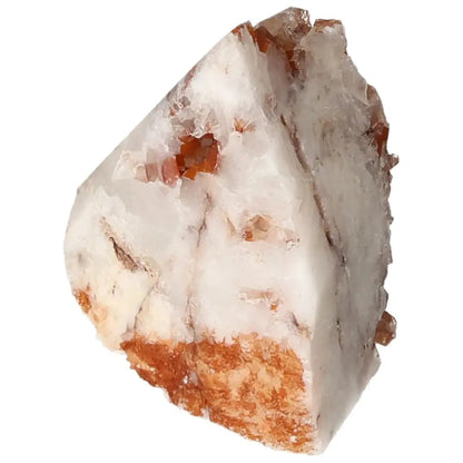 Polished Tangerine Quartz Point from Sylvia Crystals showcasing vibrant tangerine hue and premium quality.