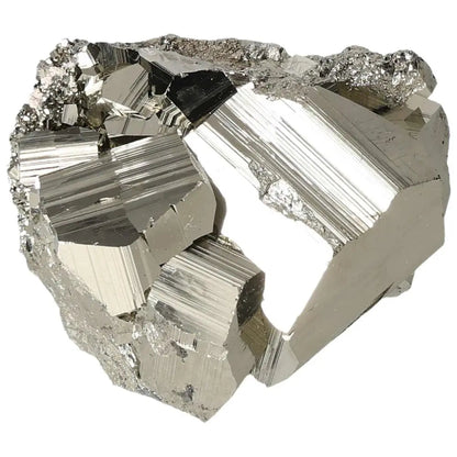 Polished pyrite cube showcasing golden luster and radiant energy for elevating space and grounding power.
