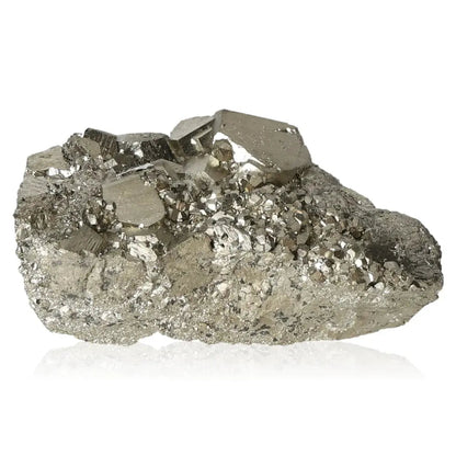 Glistening pyrite druze with golden hue, known as Fool's Gold, symbolizes prosperity and attracts wealth. Ideal for collectors and enthusiasts.