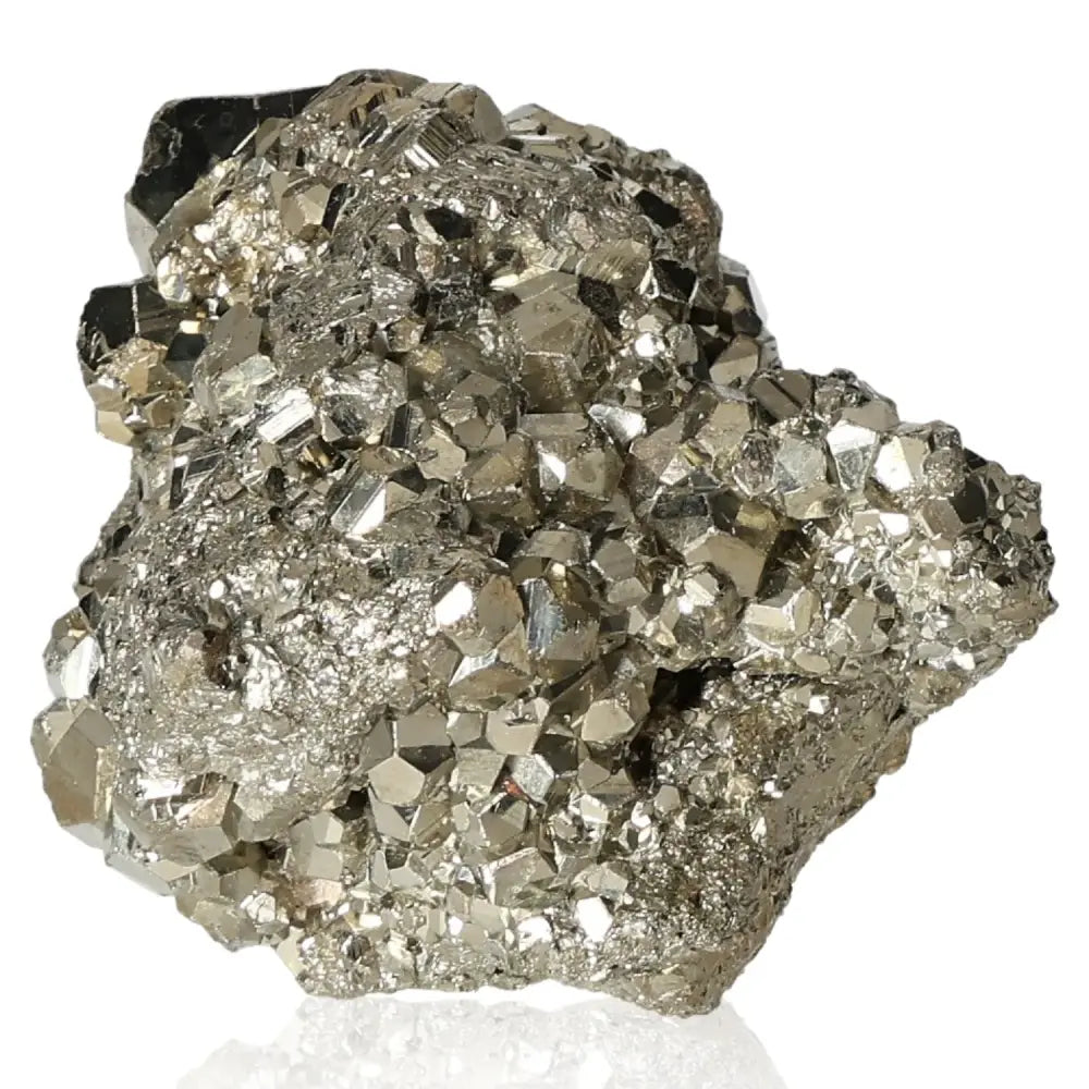 Pyrite druze with radiant golden hue, known as Fool's Gold, symbolizing abundance and prosperity, attracting wealth and success.