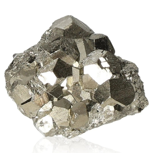 Close-up of radiant pyrite druzes with golden hue and metallic luster, known as Fool's Gold, symbolizing abundance and prosperity.