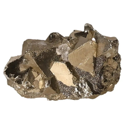Close-up of radiant Pyrite druze mineral with golden hue and metallic luster, symbolizing abundance and prosperity.