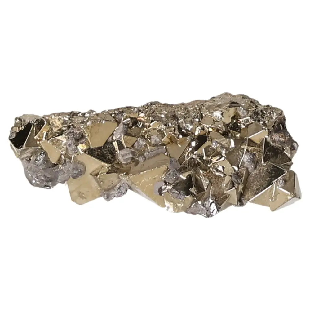 Glistening pyrite druze with radiant golden hue and metallic luster, symbolizing abundance and prosperity.