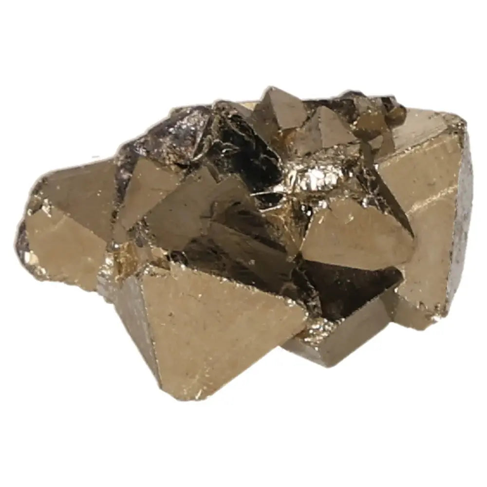 Golden pyrite druze with metallic luster, known as Fool's Gold, symbolizing abundance and prosperity.