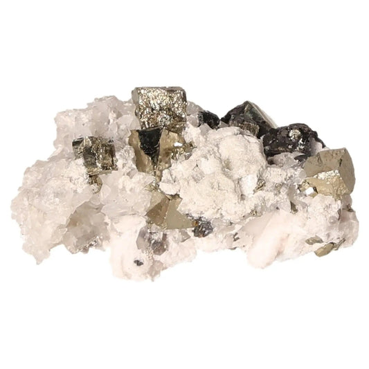 Pyrite druze with shimmering metallic luster, known as Fool's Gold, symbolizing abundance and prosperity.