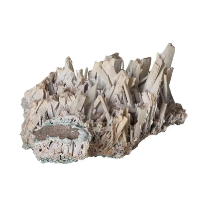 Quartz pseudomorph after zeolite mineral specimen from Sylvia Crystals, showcasing rare transformation of zeolite into quartz.