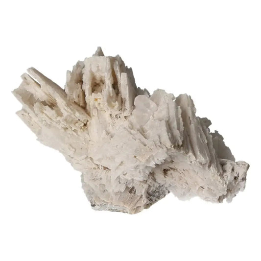Quartz pseudomorph after zeolite, a rare mineral transformation, showcasing intricate crystalline structure from Sylvia Crystals.