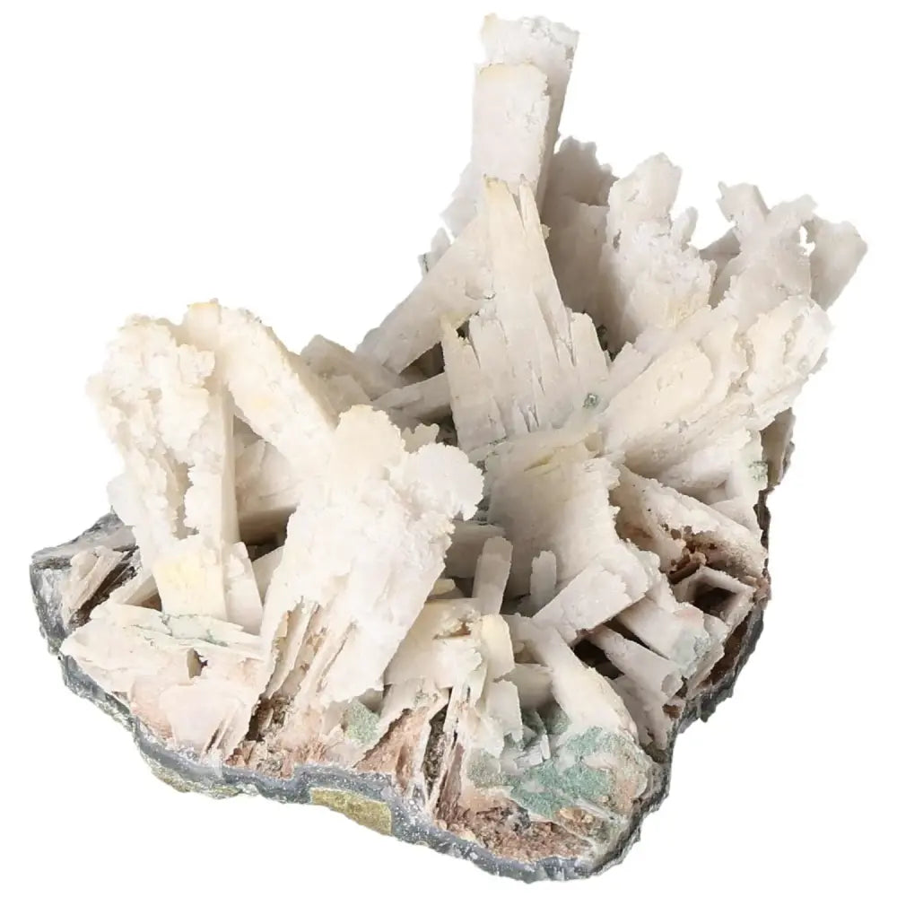 Quartz Pseudomorph after Zeolite mineral specimen with white crystalline structure from Sylvia Crystals.