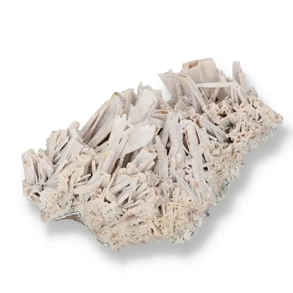 Quartz pseudomorph after zeolite mineral specimen, showcasing a rare transformation with distinctive crystalline structure.