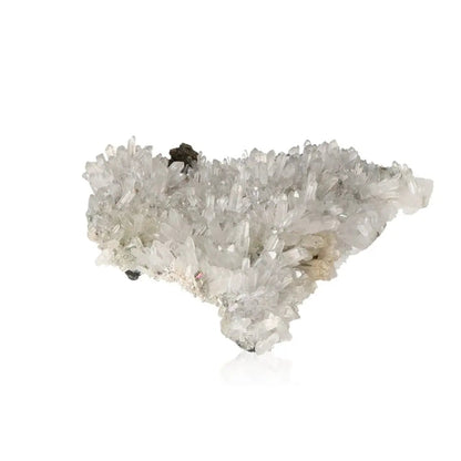 Crystal quartz cluster shimmering with natural clarity and beauty, ideal for spiritual harmony and chakra alignment.