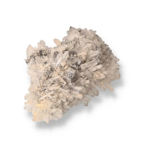 Quartz cluster with sphalerite, chalcopyrite, and pyrite, showcasing natural brilliance from Sylvia Crystals' premium selection.