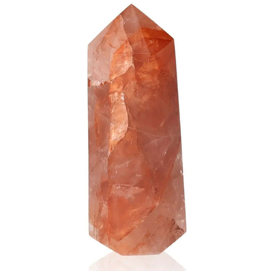Red Calcite Tower Crystal for Chakra and Zodiac Energy Balancing
