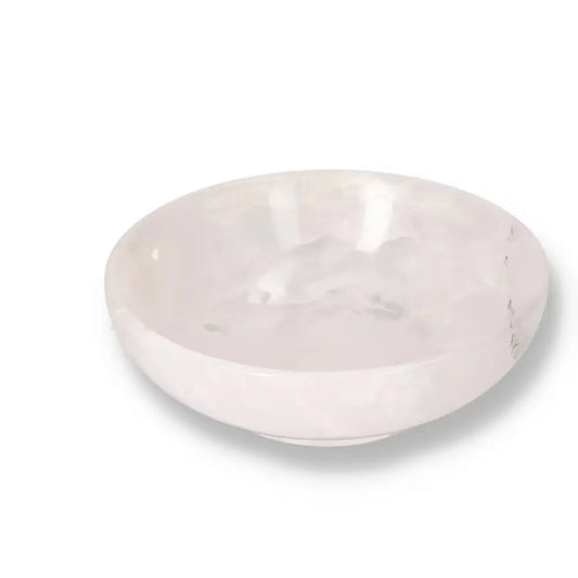 Rose Onyx Bowl with smooth polished surface, showcasing unique veining and soft translucency for elegant home décor.