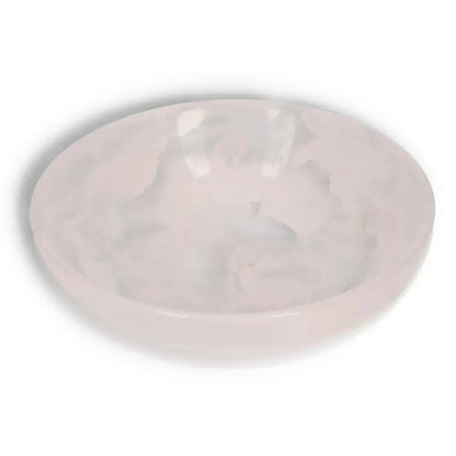 Elegantly crafted rose onyx bowl with smooth, polished finish highlighting natural veining and soft translucency, perfect for décor.