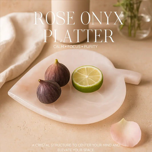 Rose Onyx Platter Sylvia Crystals Sp. z o.o.