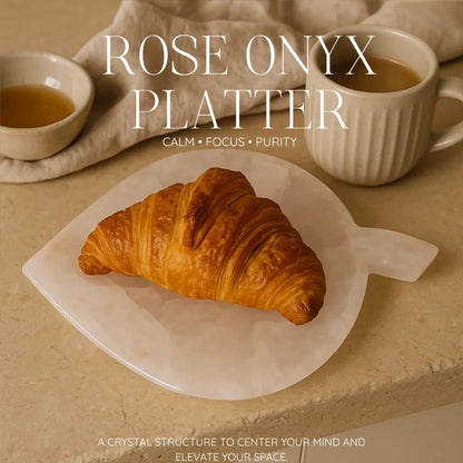 Rose Onyx Platter Sylvia Crystals Sp. z o.o.