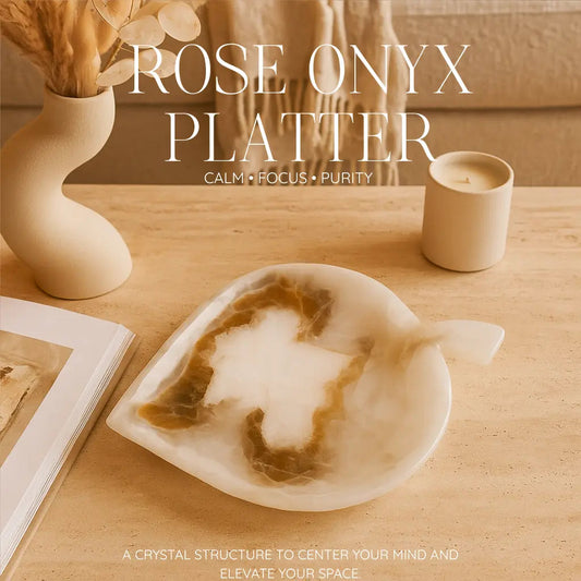 Rose Onyx Platter Sylvia Crystals Sp. z o.o.