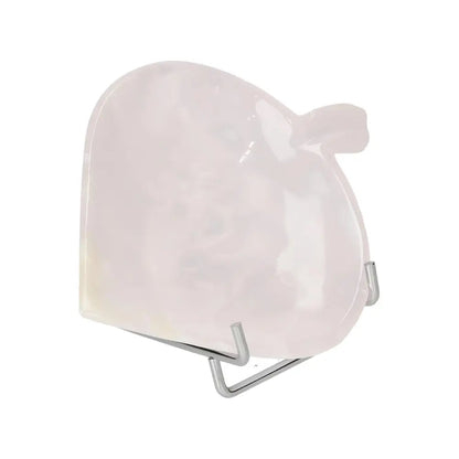 Rose Onyx Platter with unique pink veining, featuring a smooth polished surface reflecting light elegantly, perfect for serving or display.