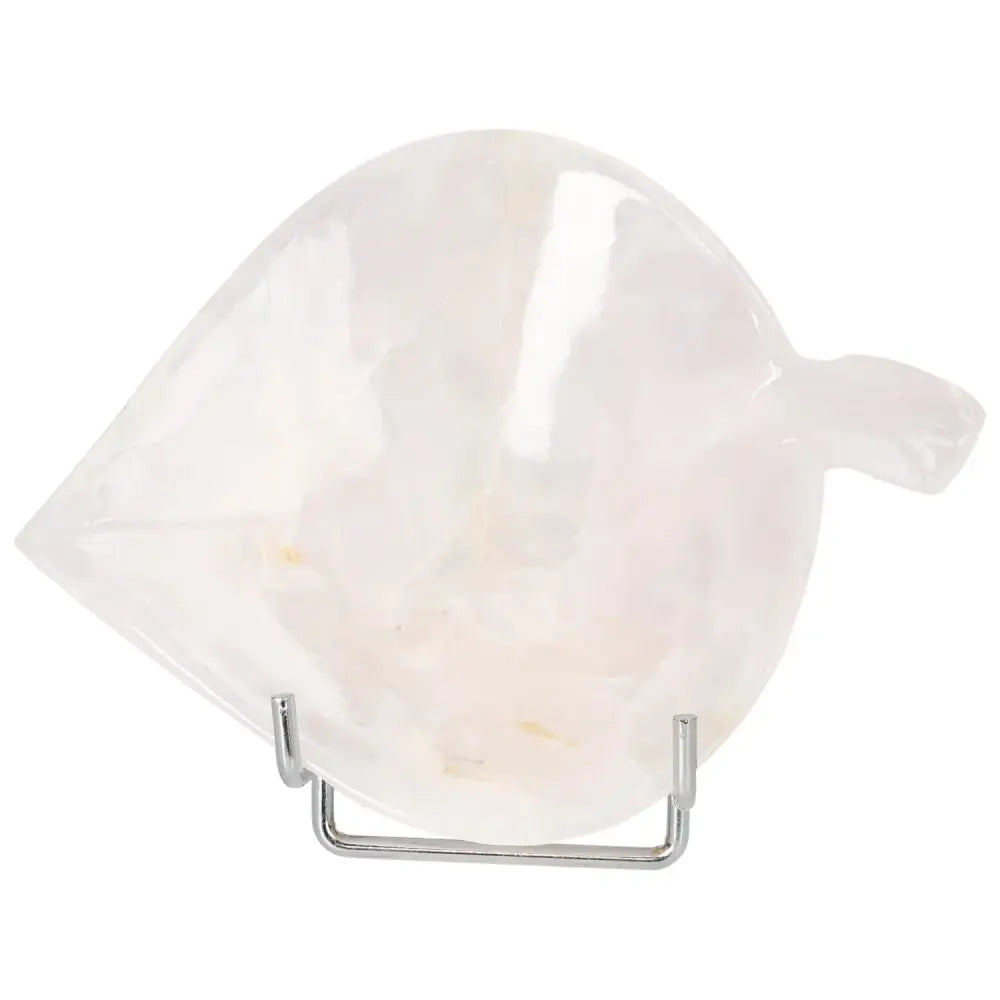 Elegant Rose Onyx Platter for home decor, featuring a delicate white hue and unique natural patterns enhancing its artistic appeal.