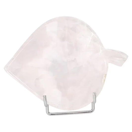 Luxurious Rose Onyx Platter imbued with strength, determination, and self-discipline, displayed on a metal stand.