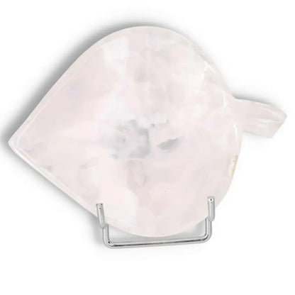 Rose Onyx Platter on stand, symbolizing strength, control, and self-discipline. Ideal for decor and personal empowerment.